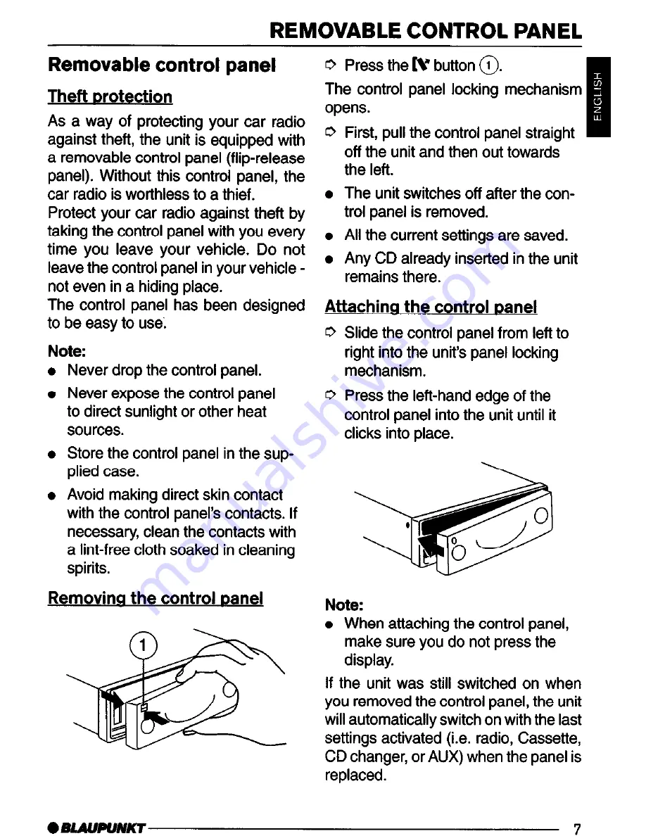 Blaupunkt Daytona Beach C51 Operating And Installation Instructions Download Page 7