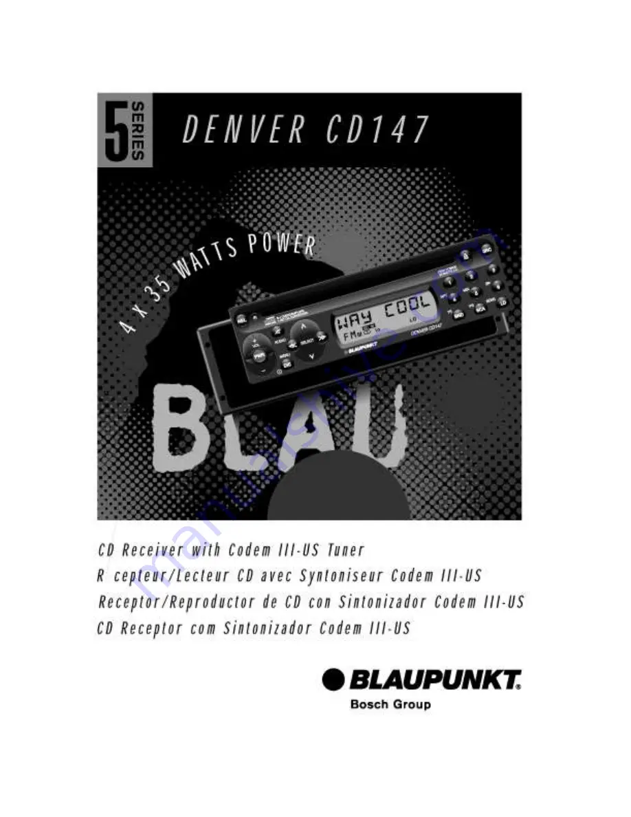 Blaupunkt Denver CD147 Скачать руководство пользователя страница 1