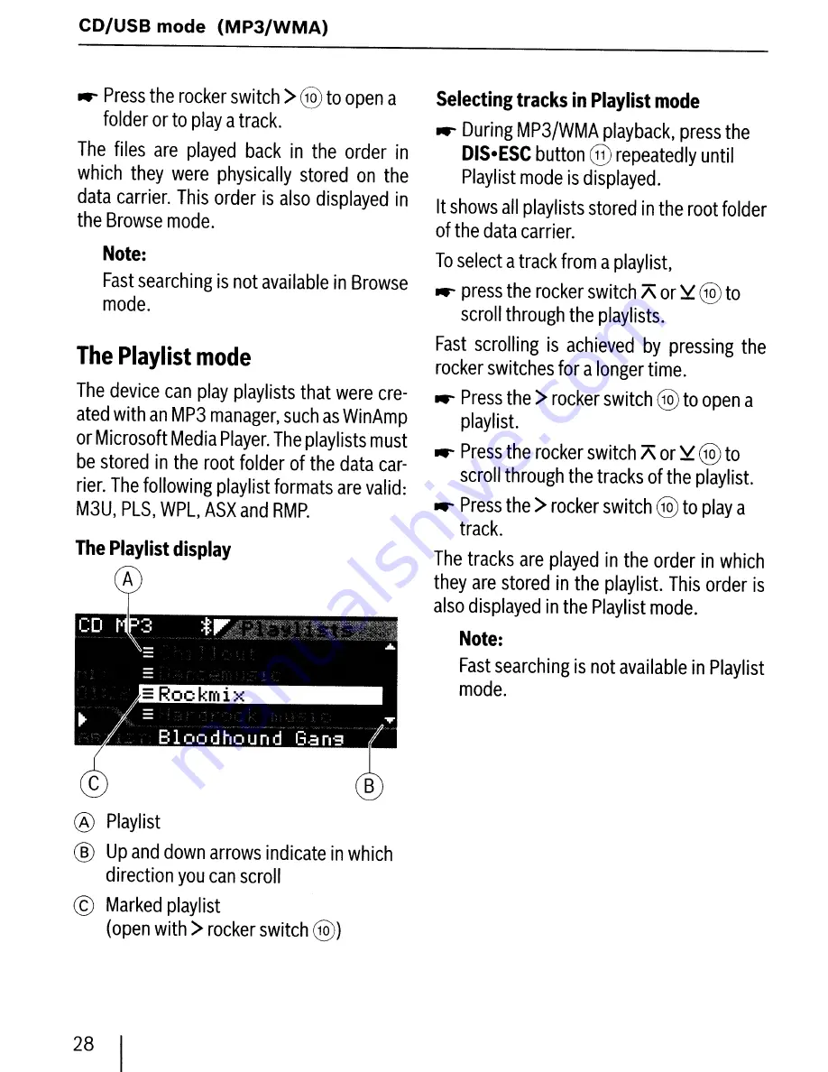 Blaupunkt Hamburg MP68 Operating And Installation Instructions Download Page 28