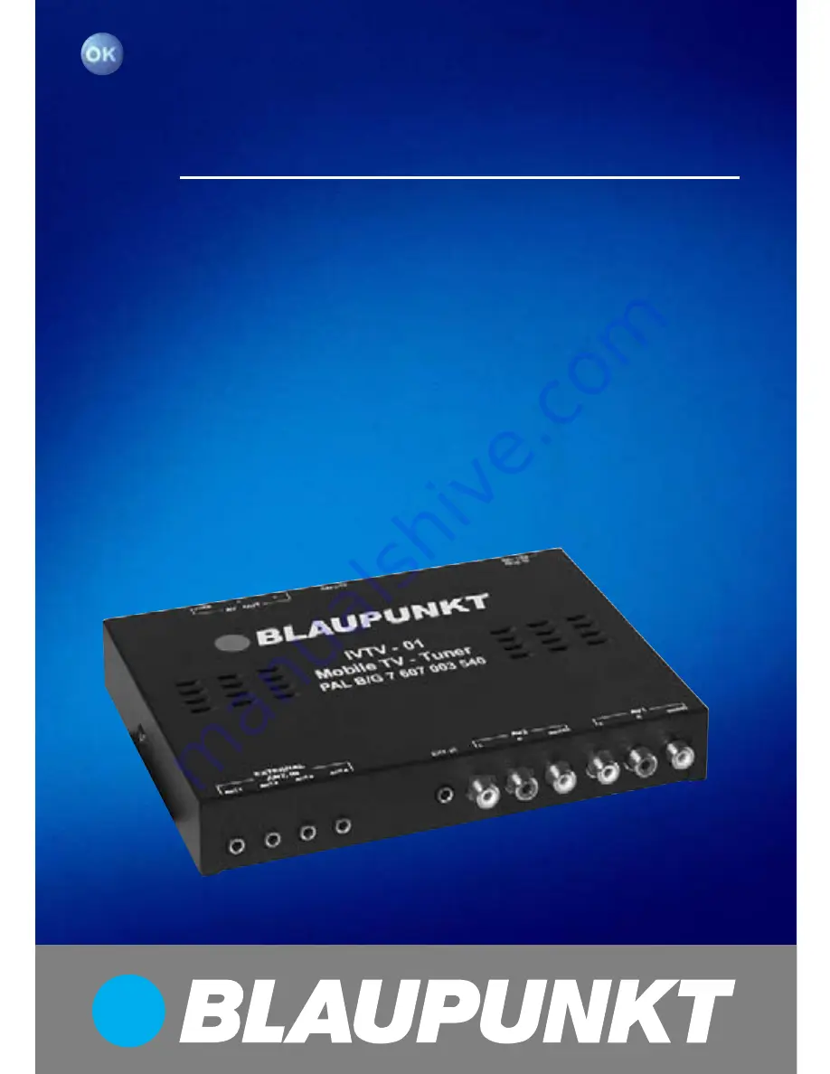 Blaupunkt IVTV-01 Operating And Installation Manual Download Page 1