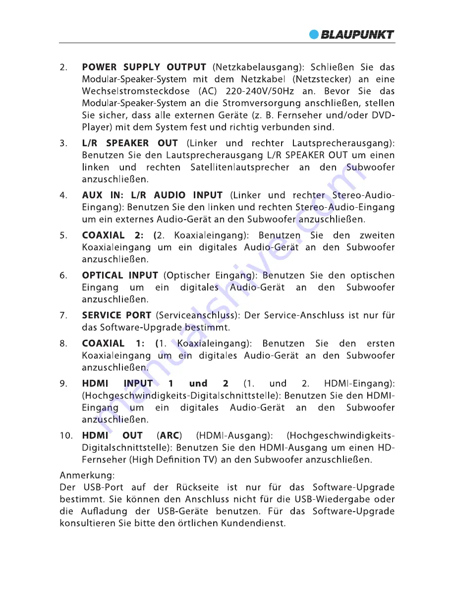 Blaupunkt LS 215e Instruction Manual Download Page 23