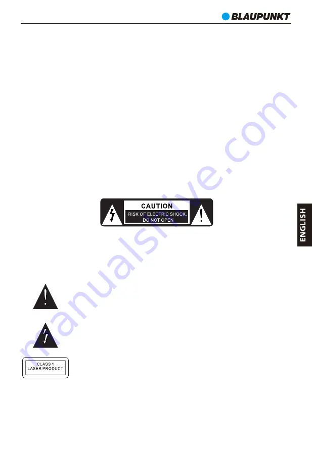 Blaupunkt MS30BT Owner'S Manual Download Page 3