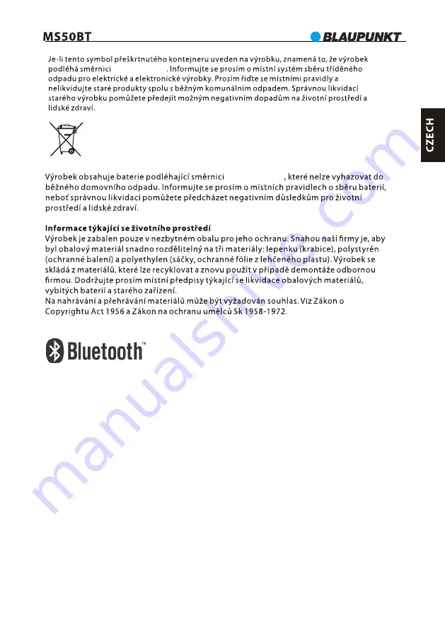 Blaupunkt MS50BT Owner'S Manual Download Page 23