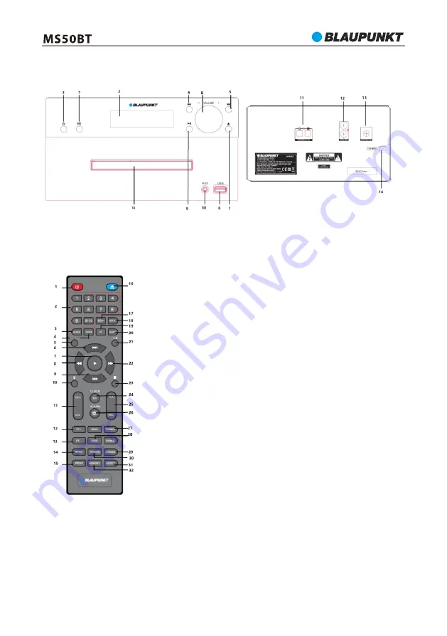 Blaupunkt MS50BT Owner'S Manual Download Page 88