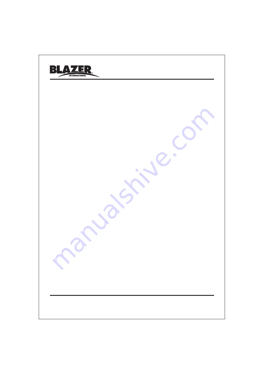 blazer C3050K Owner'S Manual Download Page 5