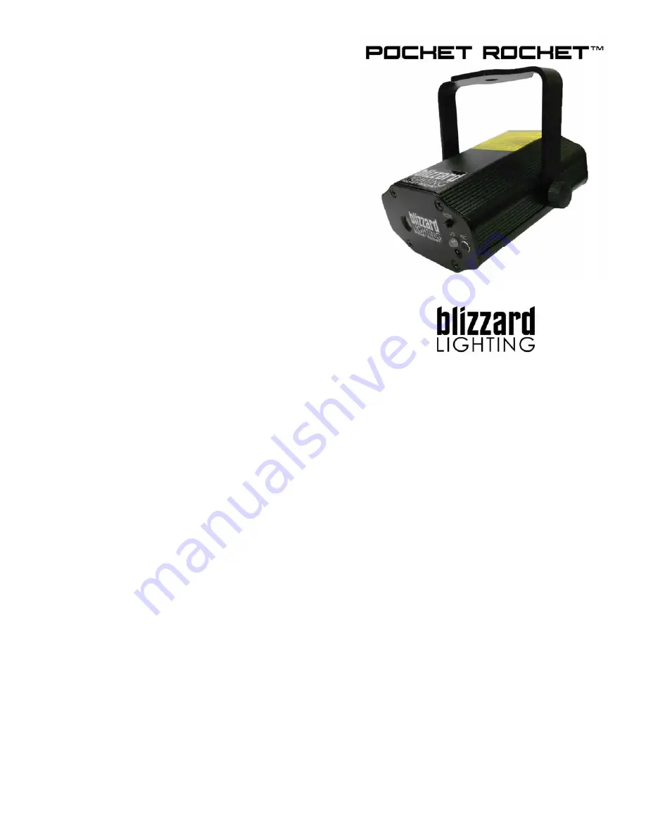 Blizzard Lighting Pocket Rocket Скачать руководство пользователя страница 1