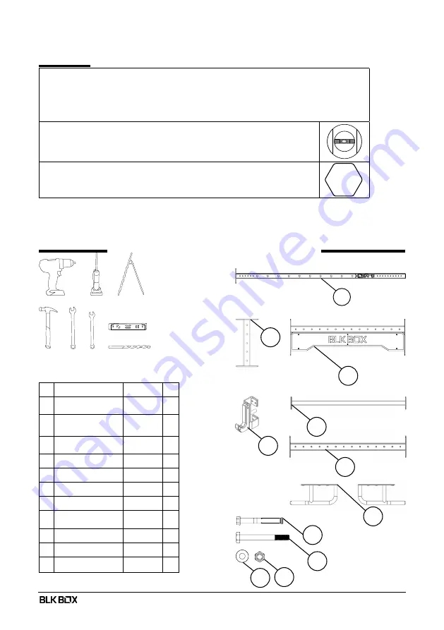 BLK BOX FULL-HALF COMBO RACK GOLIATH Owner'S Manual & Quick Start Manual Download Page 2