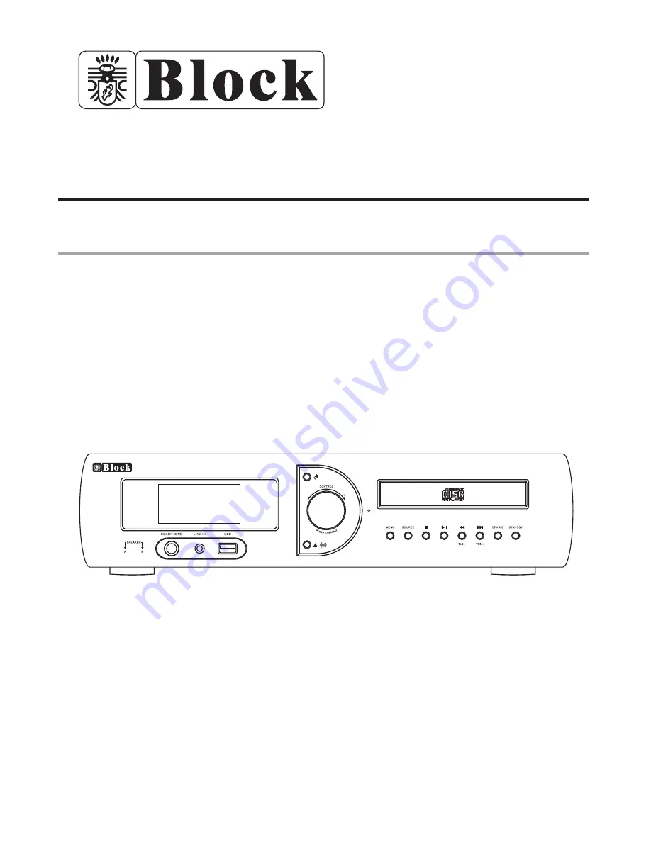 Block CVR 100 Instruction Manual Download Page 1