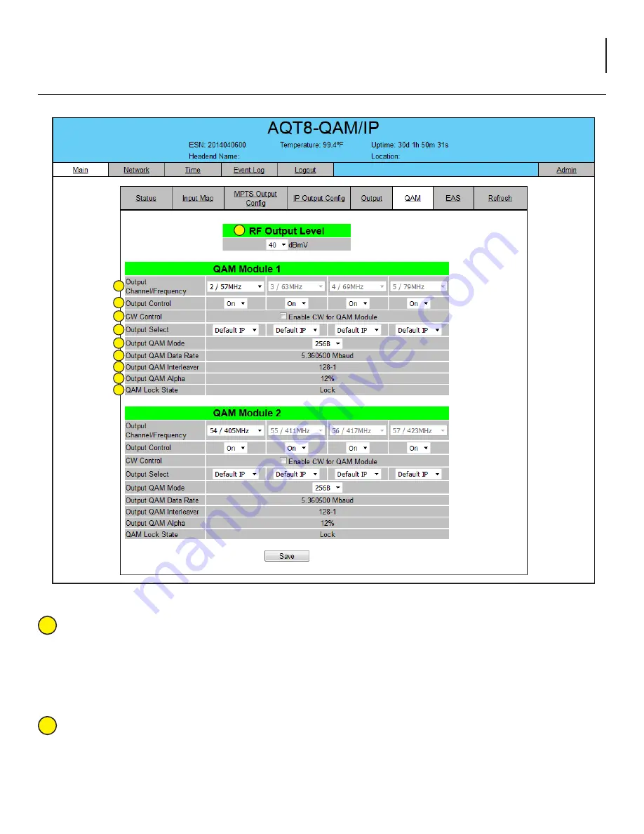 Blonder tongue AQT8-IP User Manual Download Page 27