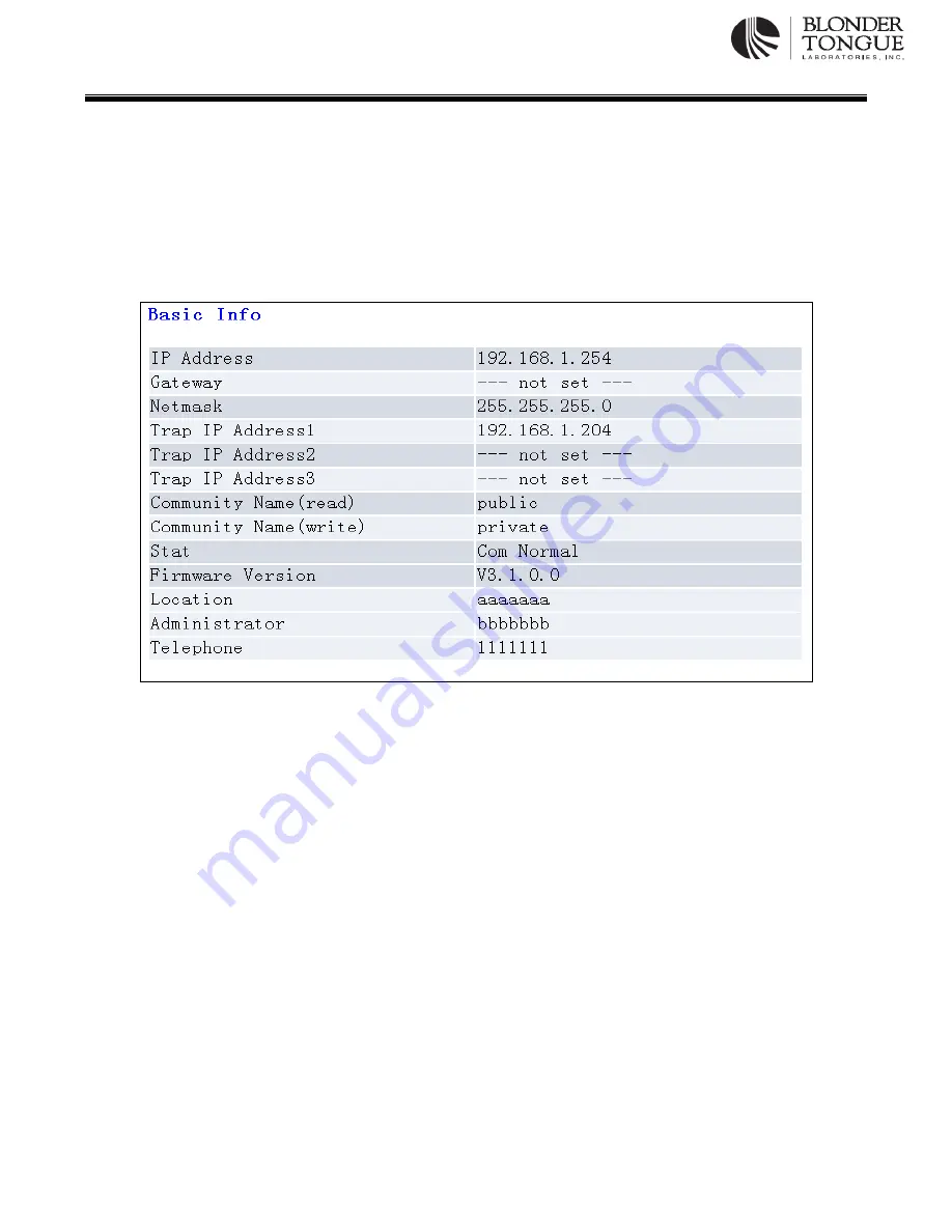 Blonder tongue BTEA-CO-B16-116-SA User Manual Download Page 12