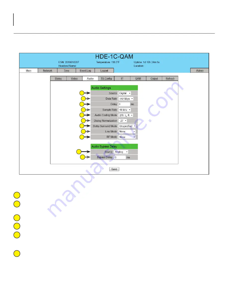 Blonder tongue HDE-1C-QAM Скачать руководство пользователя страница 16