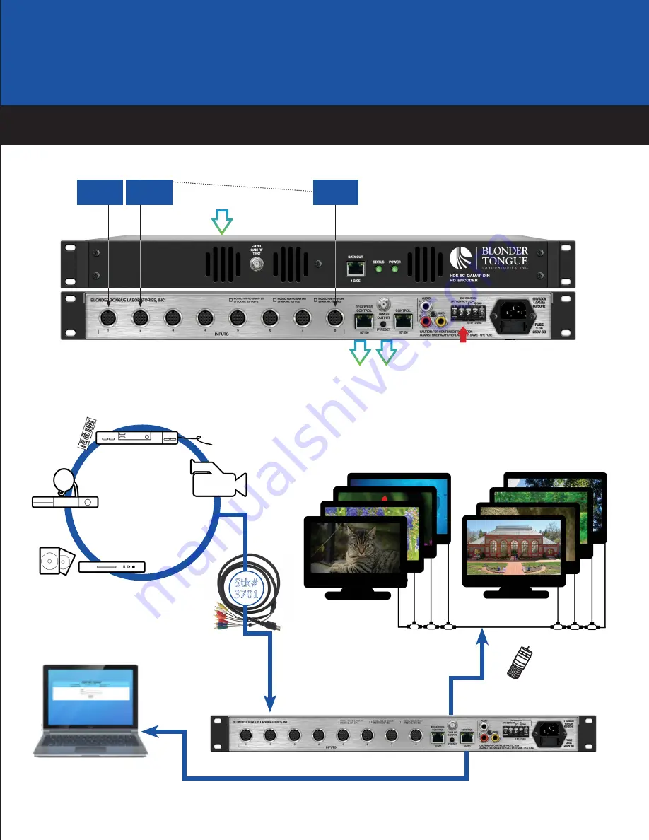 Blonder tongue HDE-8C DIN SERIES Скачать руководство пользователя страница 1