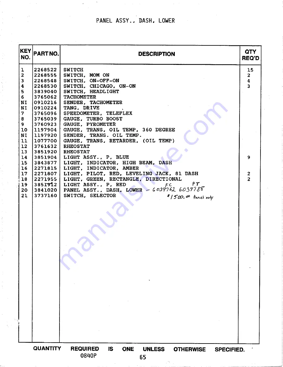 Blue Bird Wanderlodge 1987 Owner'S Manual Download Page 170