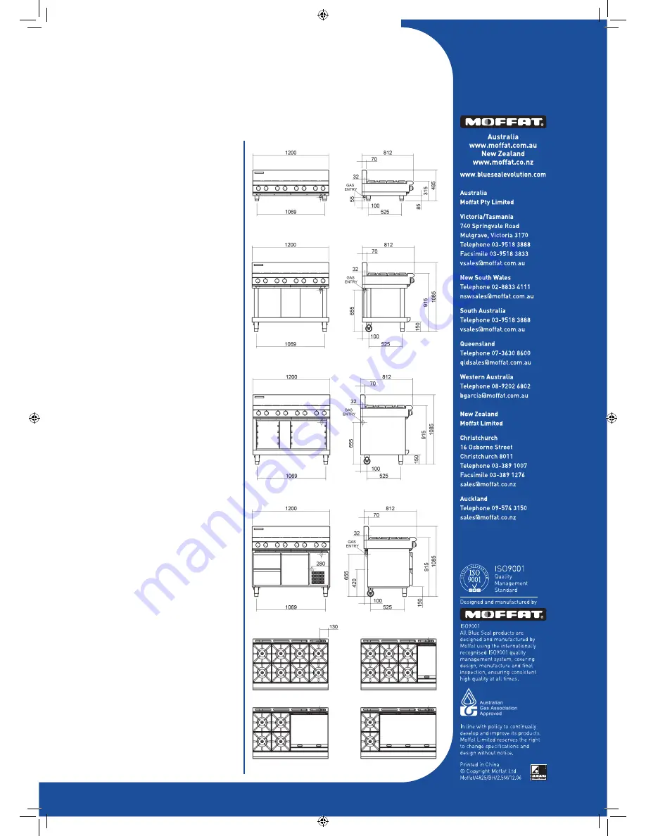 Blue Seal Blue Seal Evolution G518C-B Technical Data Sheet Download Page 2