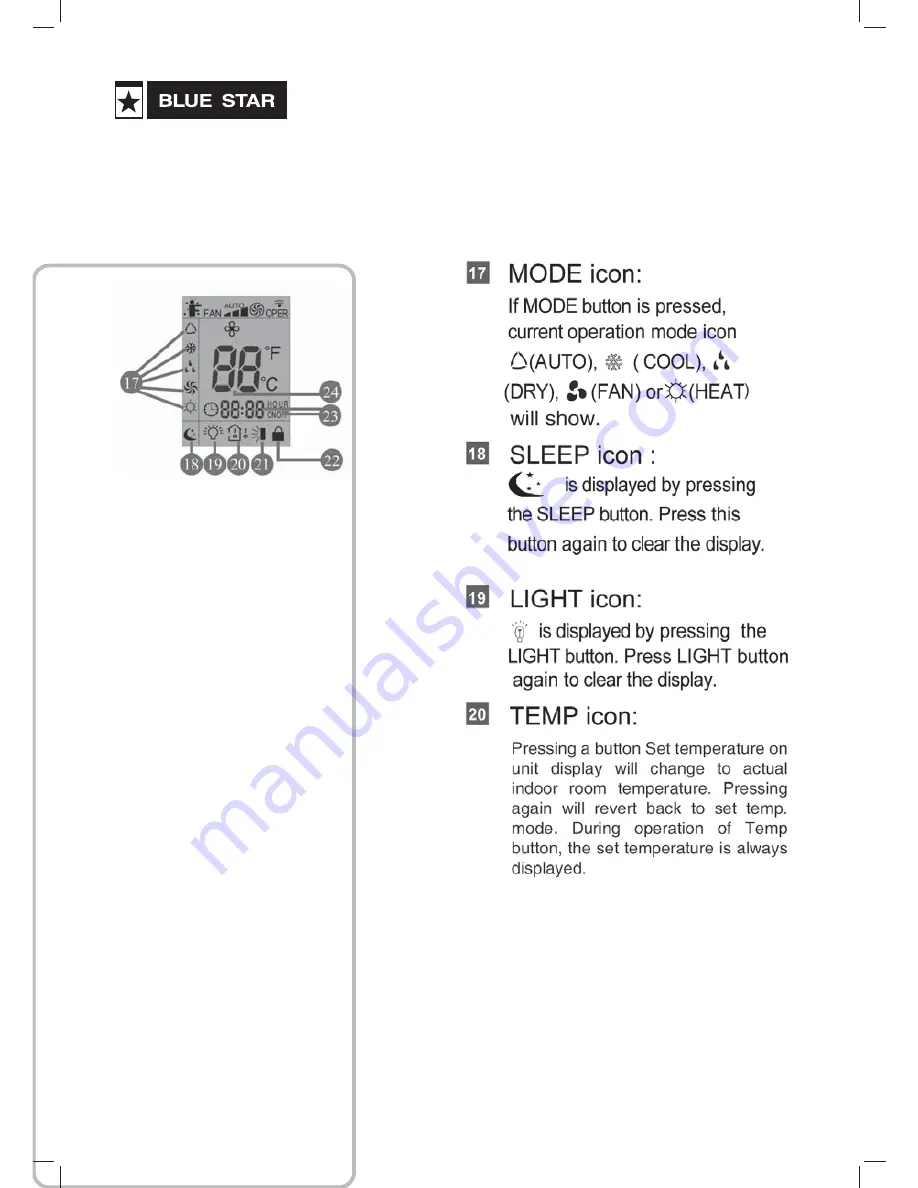 Blue Star HNHW18CA User Manual Download Page 12