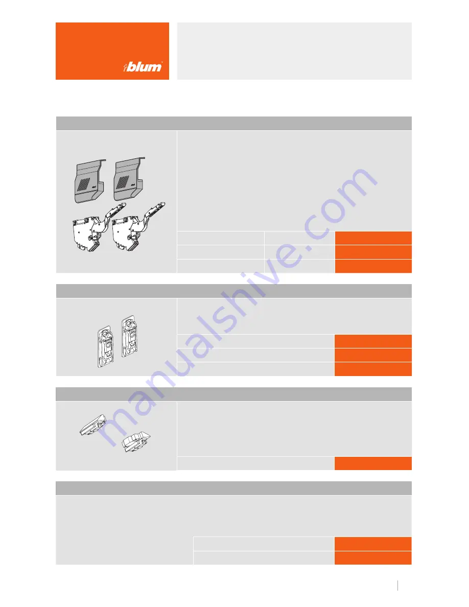 BLUM Aventos HK-S Assembly Instructions Manual Download Page 1