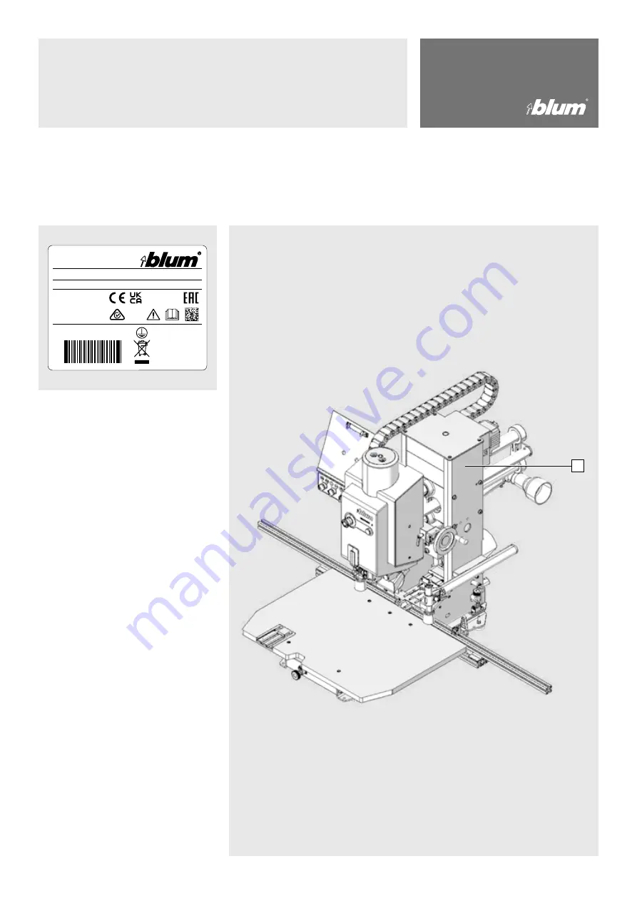 BLUM MINIPRESS top M70.2000 Safety Instructions, Set-Up Instructions And Instruction Leaflet Download Page 9