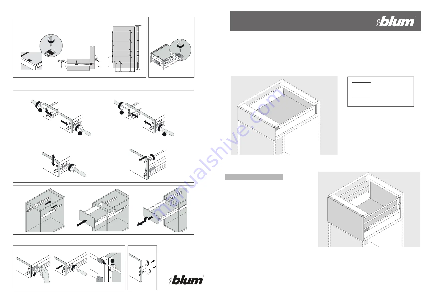 BLUM TANDEMBOX plus Assembly Instruction Download Page 1