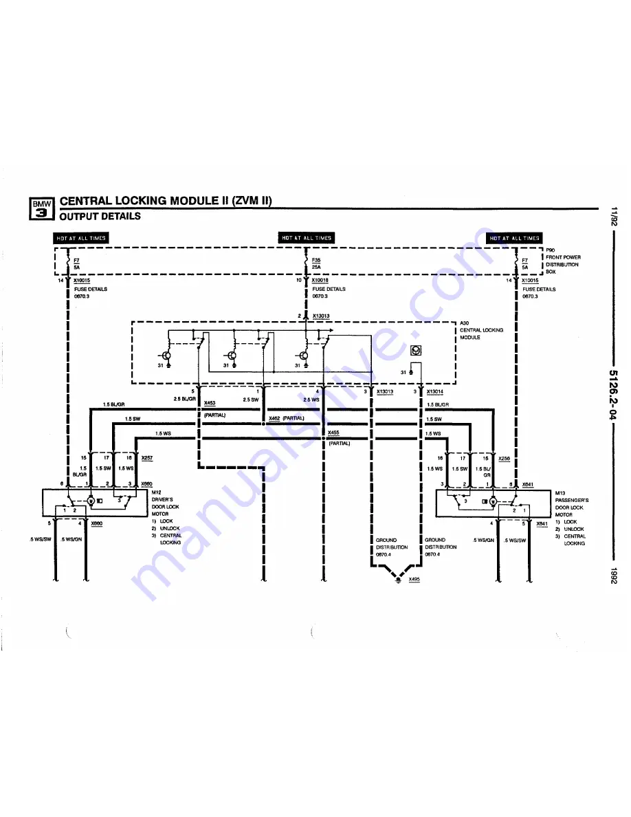 BMW 1992 318is Electric Troubleshooting Manual Download Page 131