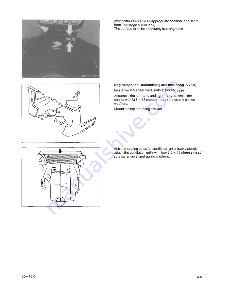 BMW K100 LT Repair Manual Download Page 16