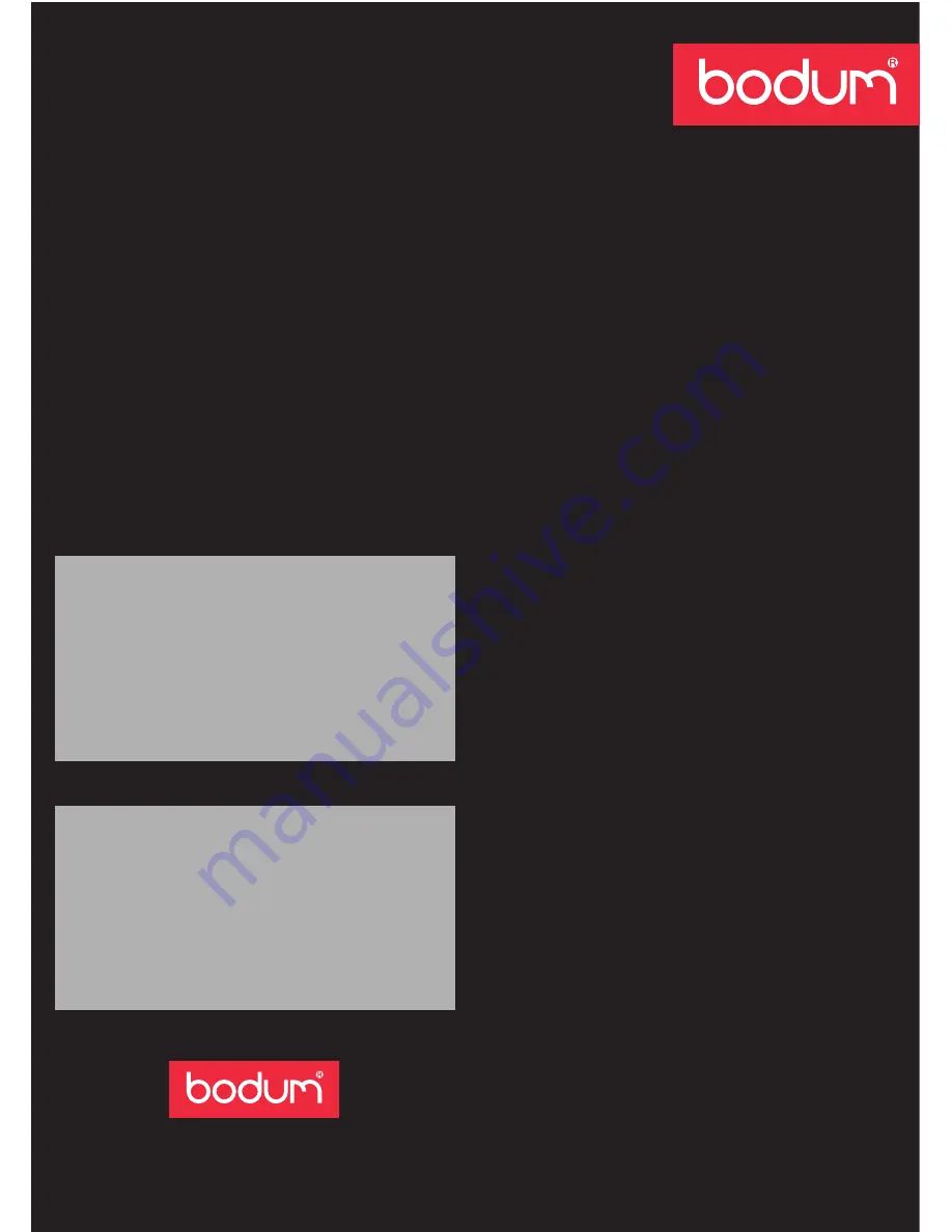 Bodum 288 Nissen User Manual Download Page 1