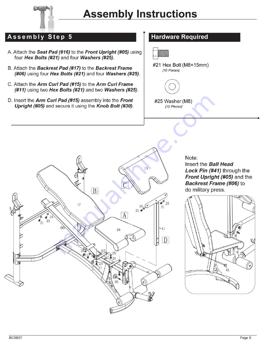 Body Champ BCB 807 Скачать руководство пользователя страница 10