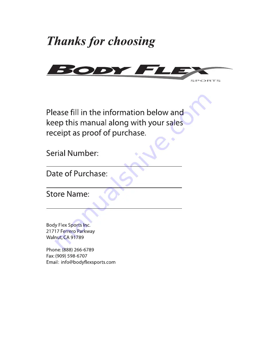 Body flex IT 8020 Owner'S Manual Download Page 16