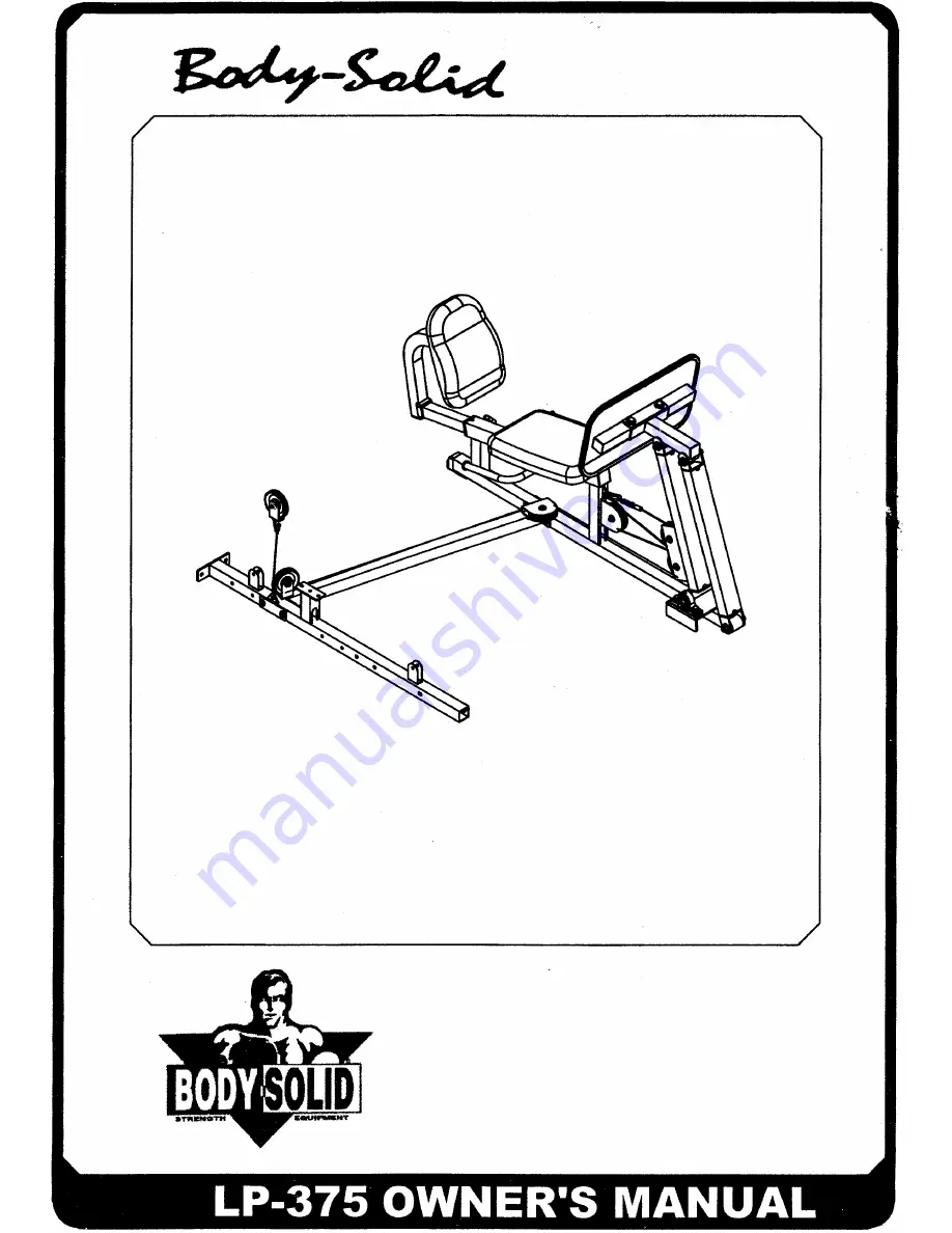 Body Solid LP-375 Owner'S Manual Download Page 1