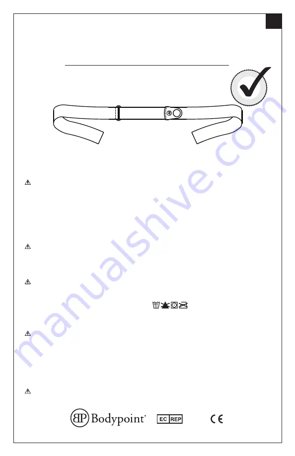 Bodypoint SH102-B1 Installation And User Instructions Manual Download Page 25