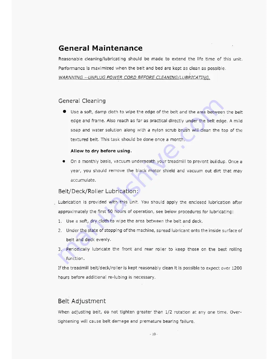 Bodyworx J5001 Owner'S Manual Download Page 10