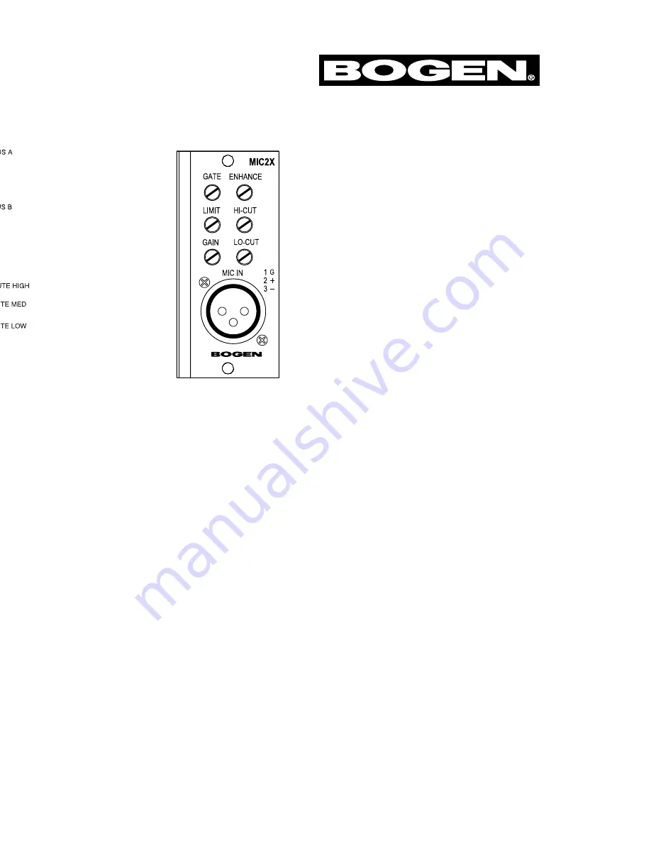 Bogen MIC2X Install Manual Download Page 1