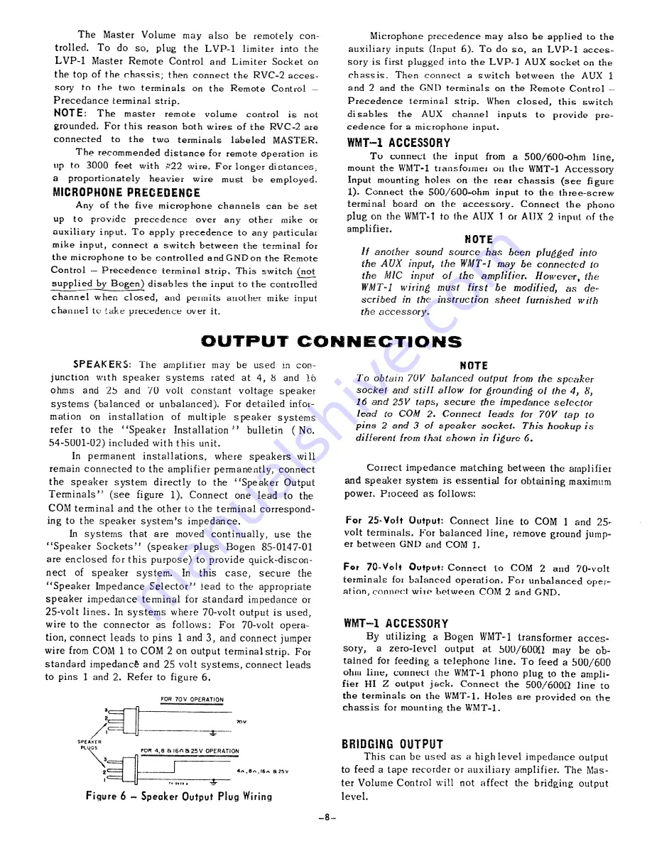 Bogen MX60A Installation And Operating Manual Download Page 8