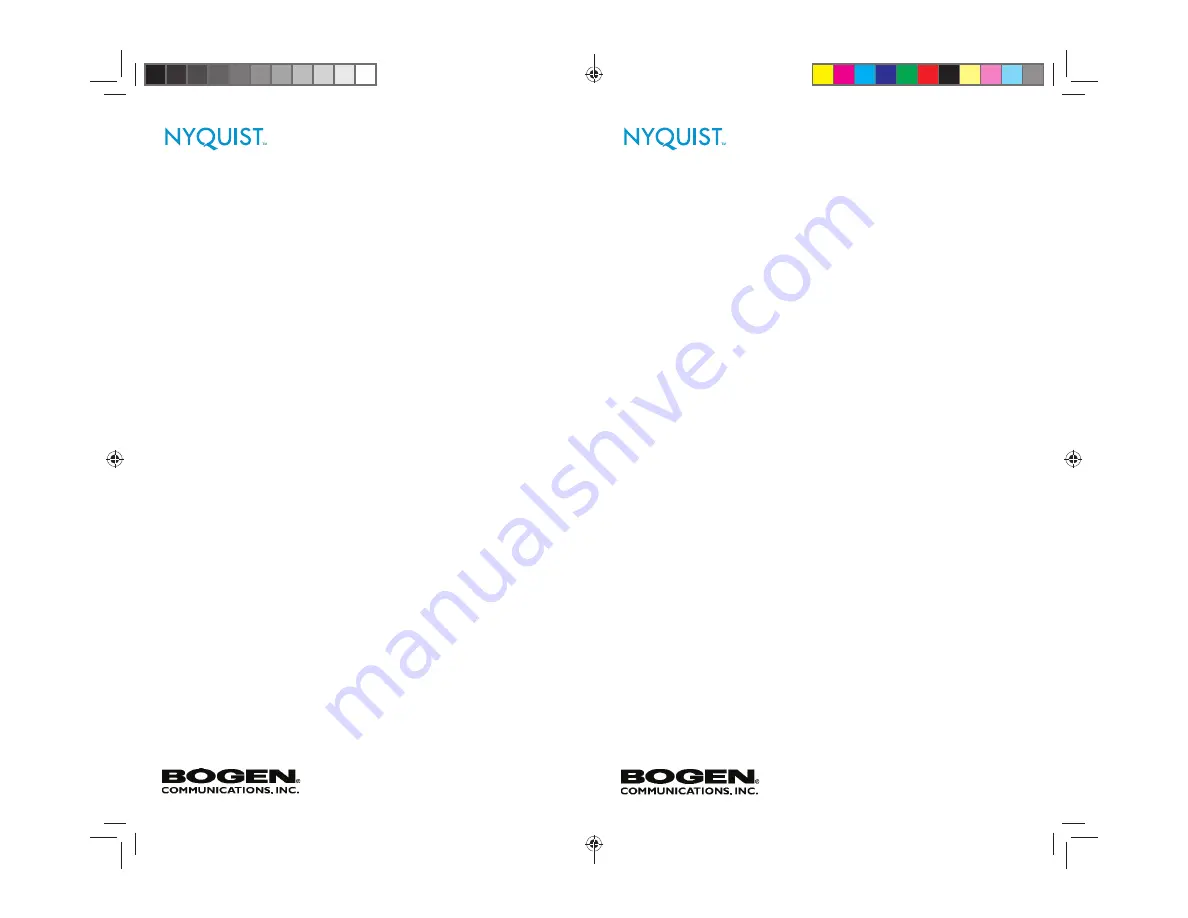 Bogen Nyquist NQ-S1810CT-G2 Installation Manual Download Page 10