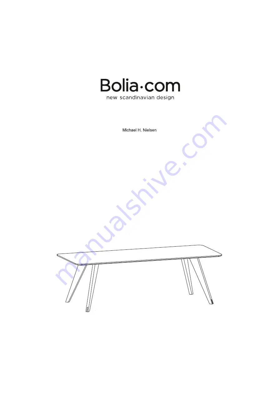 Bolia New Mood Dining Table 235 Скачать руководство пользователя страница 1