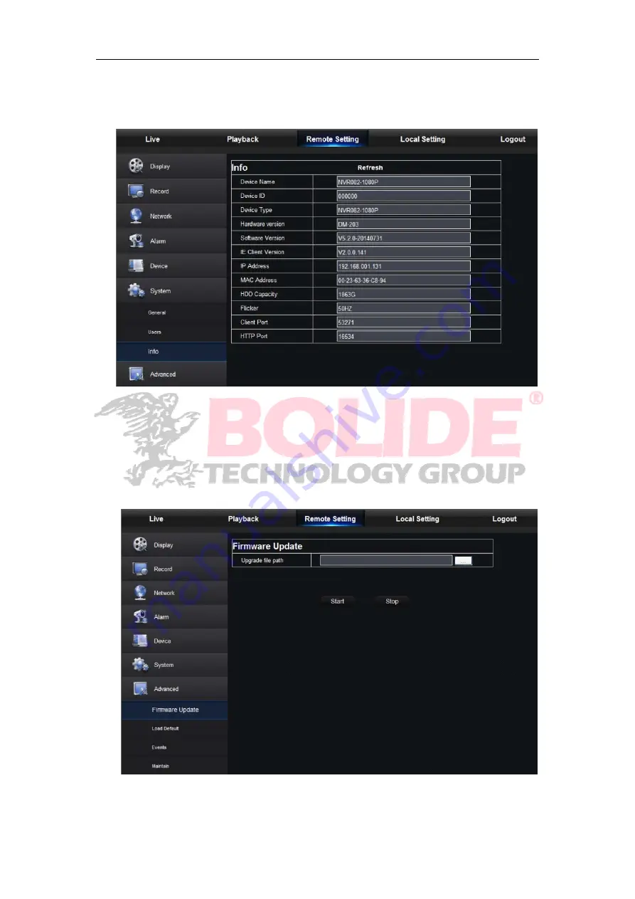 Bolide BN-NVR/32NX User Manual Download Page 68