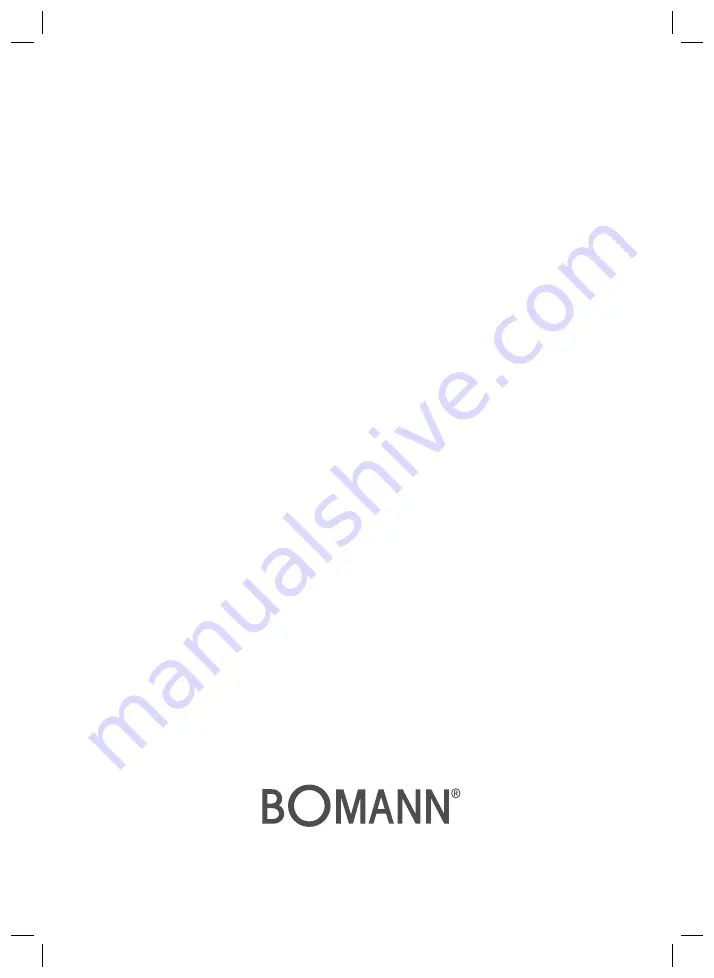 BOMANN CB 557 Instruction Manual & Guarantee Download Page 28