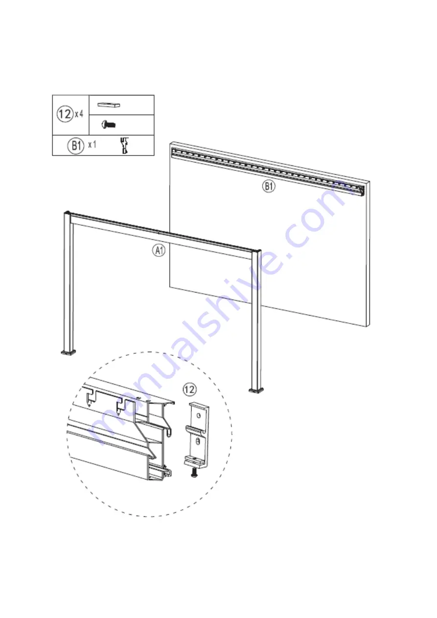 Bon Pergola Villa 10x10 User Instructions Download Page 15