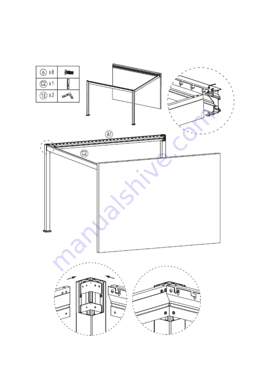 Bon Pergola Villa 10x10 Скачать руководство пользователя страница 16