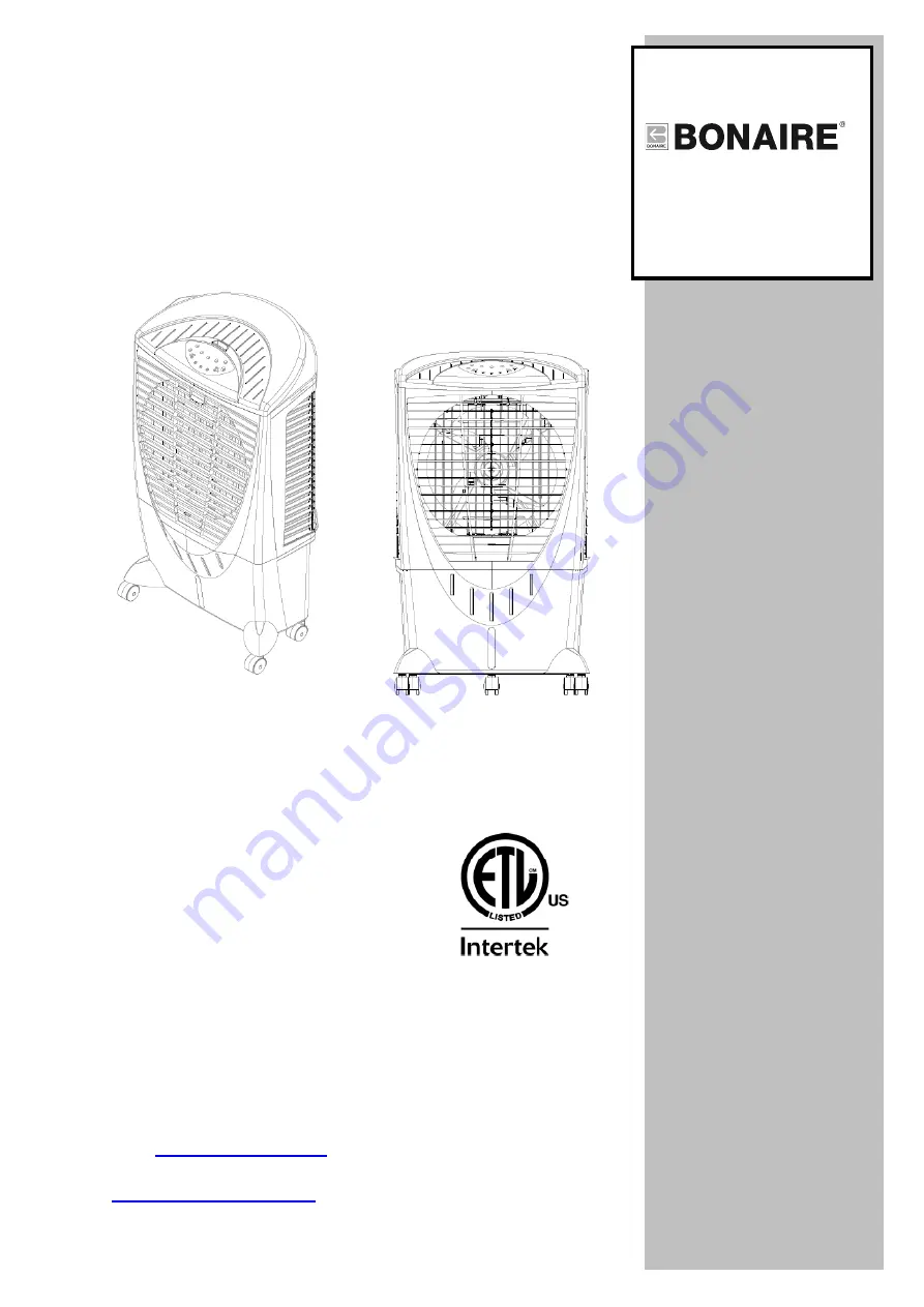 BONAIRE Durango 3100 Owner'S Manual Download Page 1