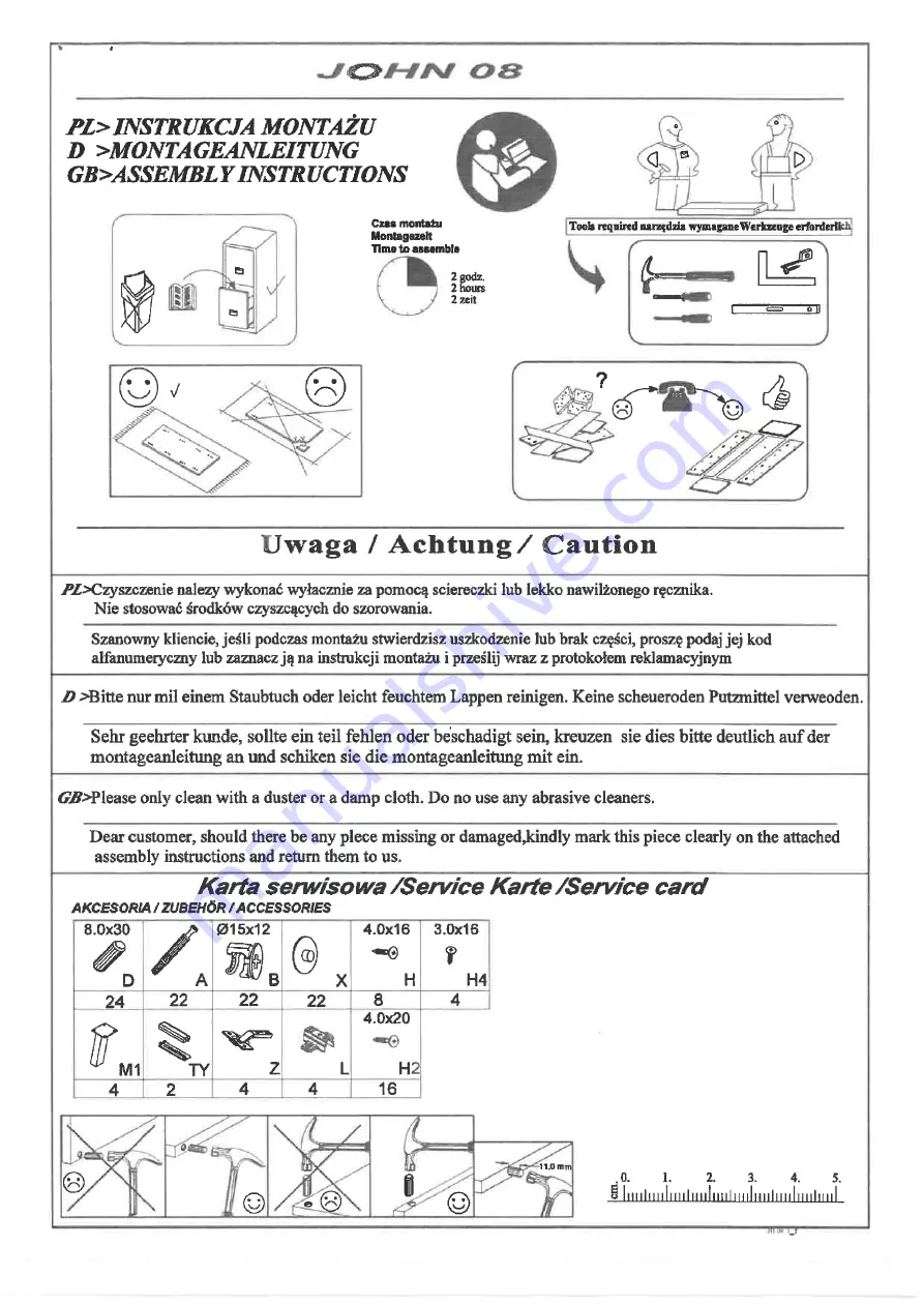 bonaselect JOHN 01 Assembly Instructions Manual Download Page 34