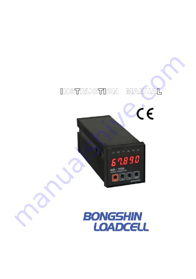 Bongshin BS-105 Instruction Manual Download Page 1