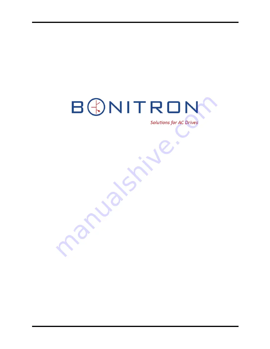 bonitron 3484D3 Customer Reference Manual Download Page 1