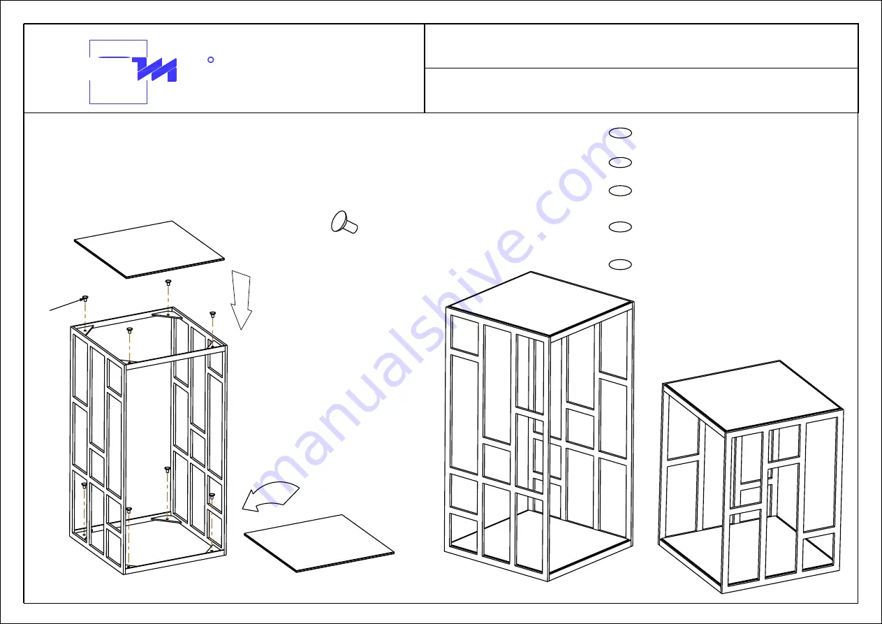 Bontempi Casa TAVOLINO MANHATTAN 07.40 Assembly Instructions Download Page 1