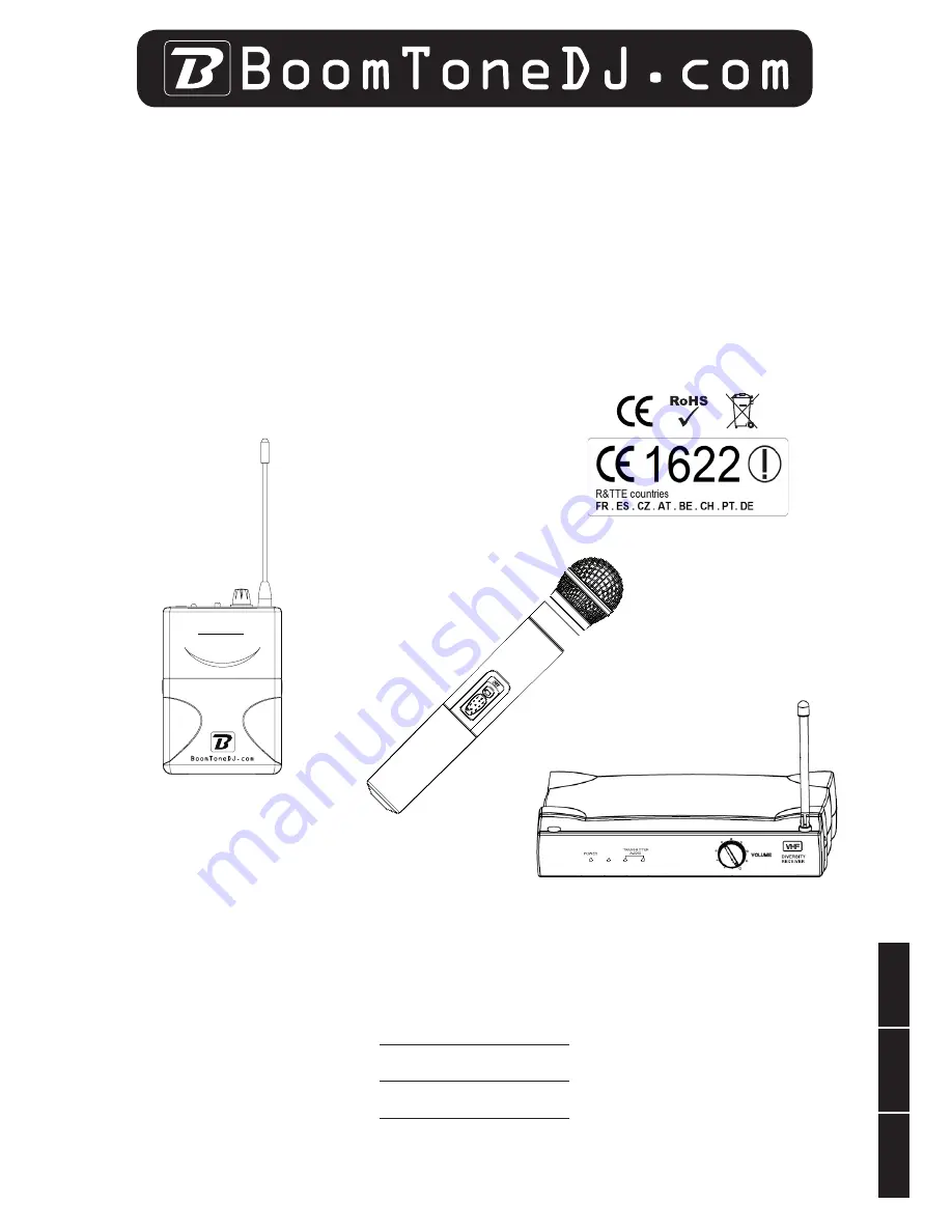 BoomToneDJ VHF-10HL Скачать руководство пользователя страница 1