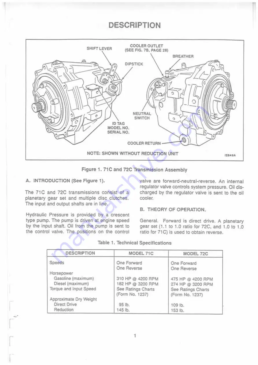 Borg Warner 71C Скачать руководство пользователя страница 6