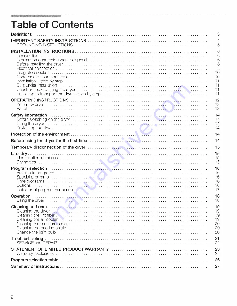 Bosch 9000240475 Operating & Installation Instruction Download Page 2