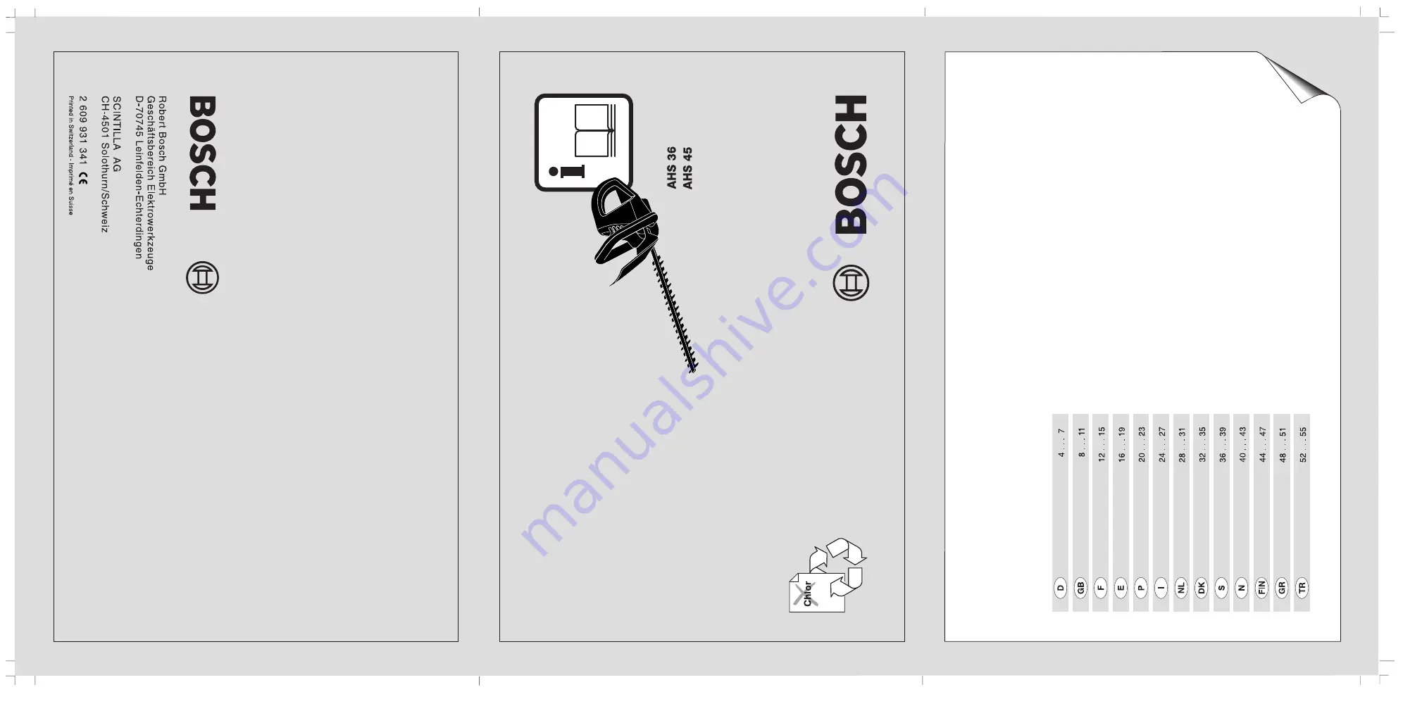 Bosch AHS 36 Manual Download Page 1