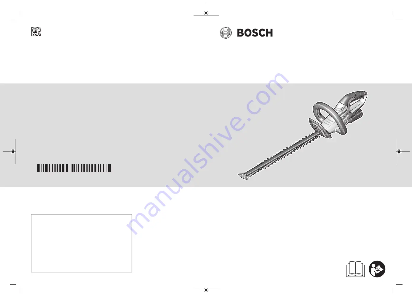 Bosch AHS 48-20 LI Original Instructions Manual Download Page 1