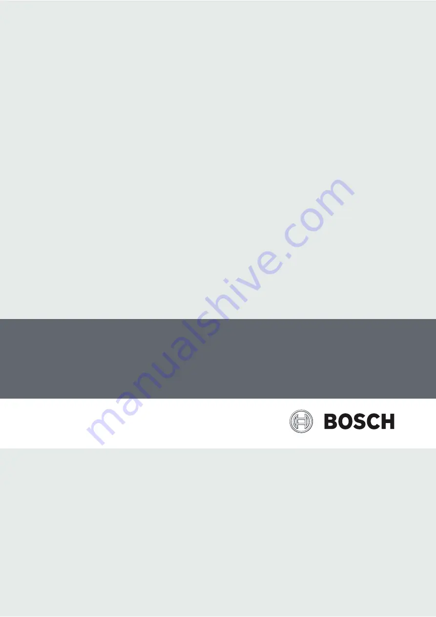 Bosch ARC R-1 Installation & Owner'S Manual Download Page 1