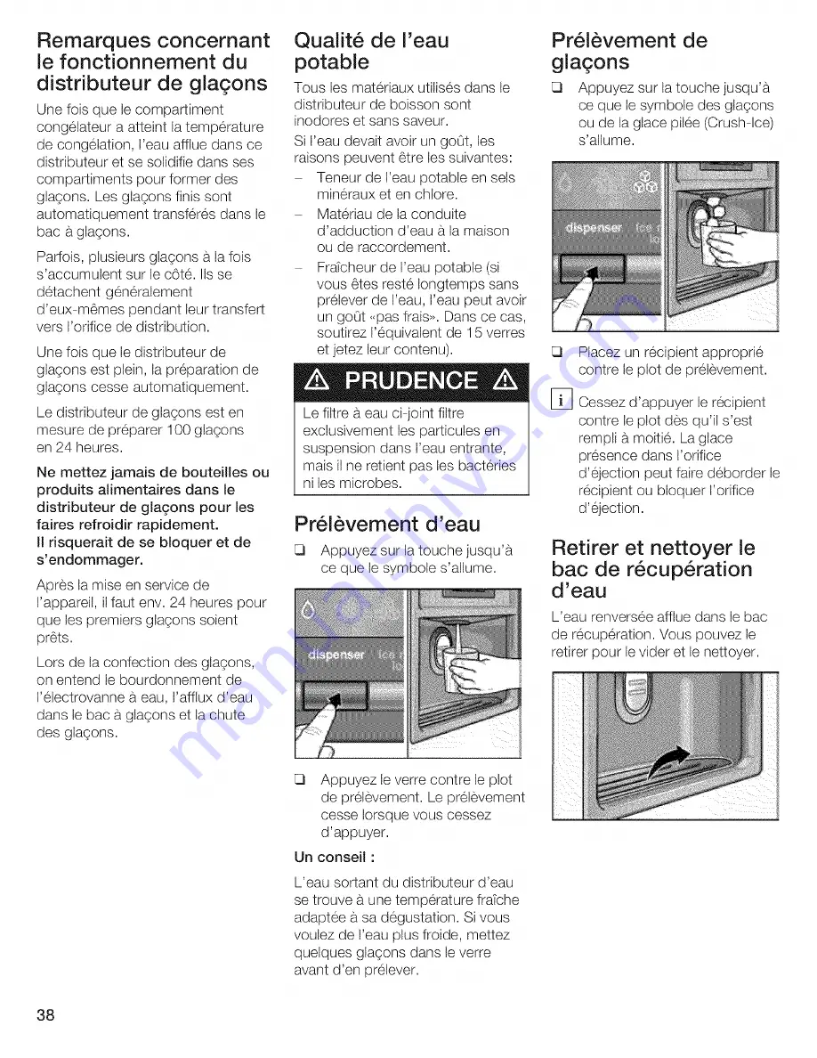 Bosch B20CS5 Series Operating, Care And Installation Instructions Manual Download Page 38